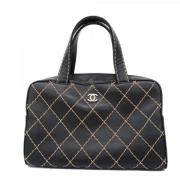 Chanel Vintage Pre-owned Tyg chanel-vskor Black, Dam