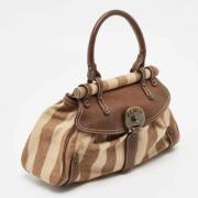 Fendi Vintage Pre-owned Canvas handvskor Brown, Dam