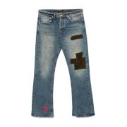 Enfants Riches Déprimés Blå Sliten Patchwork Denim Jeans Blue, Herr