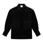 Nude Stilig Corduroy Overshirt Black, Herr