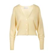 Daniele Fiesoli Kräm Cardigan Sweaters Beige, Dam