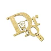 Dior Vintage Pre-owned Metall broscher Yellow, Herr