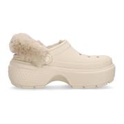 Crocs Stomp Fodrad Träsko Stucco Beige, Herr