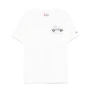 MC2 Saint Barth Broderad Rund Hals Bomull T-shirts White, Herr