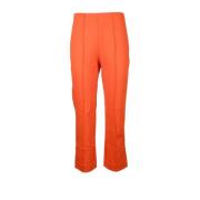 Sportmax Bomullsblandning Slim Fit Byxor Orange, Dam