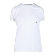 Elisabetta Franchi Bomull T-shirt med Snygg Design White, Dam