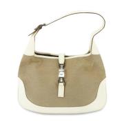 Gucci Vintage Pre-owned Canvas axelremsvskor Beige, Dam