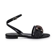 Roberto Festa Flat Sandals Black, Dam