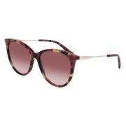 Longchamp Röda Acetat Solglasögon Filter 3 Red, Dam