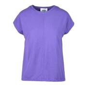 Alpha Studio Bomull Elastan T-shirt Purple, Dam