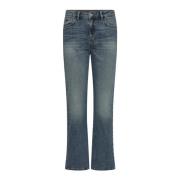 MOS Mosh Vintage Wash Flare Jeans Blå Blue, Dam