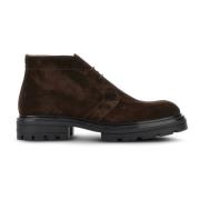 Hogan Bruna Mocka Sneakers med Mjuk Innersula Brown, Herr