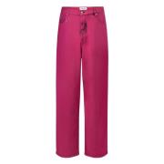 Études Avslappnad Passform Baggy Denim Jeans Pink, Herr