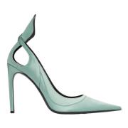 Nina Ricci Satinpumps MED Båge Green, Dam