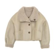 Just Things we Like Aimi Reversibel Shearling Jacka Beige, Dam