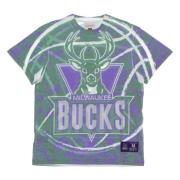 Mitchell & Ness Milwaukee Bucks NBA T-shirt Grön Multicolor, Herr