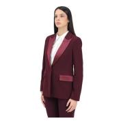 ViCOLO Bordeaux Jacka Klassisk Elegant Stil Red, Dam