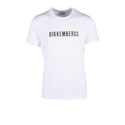 Bikkembergs Blå T-shirt för män White, Herr