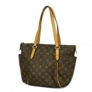 Louis Vuitton Vintage Pre-owned Tyg axelremsvskor Brown, Dam