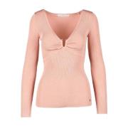 Guess Round-neck Knitwear Pink, Dam