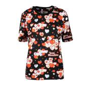 Love Moschino Lyxig Svart T-shirt för Kvinnor Multicolor, Dam