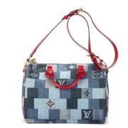 Louis Vuitton Vintage Pre-owned Canvas handvskor Blue, Dam