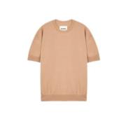 Jil Sander Mörk Beige Ull T-shirt Beige, Herr