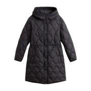 Woolrich Svarta Vinterrockar Black, Dam