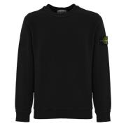 Stone Island Svart Bomullströja Långärmad Black, Herr