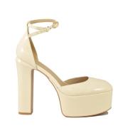 Twinset Sandal i polyuretan gummisula White, Dam