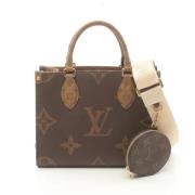 Louis Vuitton Vintage Pre-owned Canvas handvskor Beige, Dam