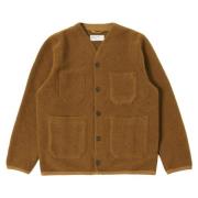 Universal Works Senap Ull Fleece Kofta Brown, Herr