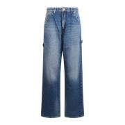 Essentiel Antwerp Whiskered Grimas Jeans med Straight Leg Blue, Dam