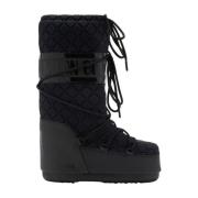 Moon Boot Svarta Icon Quilt Stövlar Black, Dam