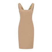 Moschino Stretch Bomullsklänning Beige, Dam