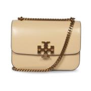 Tory Burch Beige & Golden Chain Axelväska White, Dam