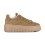 Hogan Platta Sandaler med Memory Foam Beige, Dam