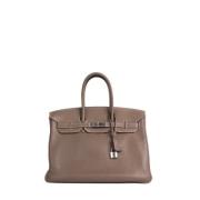 Hermès Vintage Pre-owned Laeder handvskor Gray, Dam