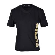 Love Moschino Bomull T-shirt med Snygg Design Black, Dam