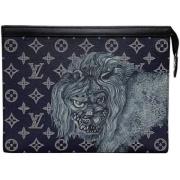 Louis Vuitton Vintage Pre-owned Canvas kuvertvskor Blue, Dam