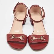 Gucci Vintage Pre-owned Laeder sandaler Red, Dam