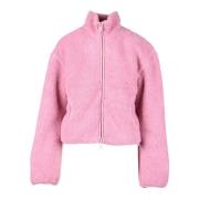 Diesel Stilig Polyesterjacka Pink, Dam