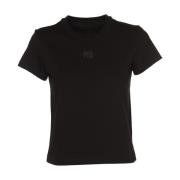 Alexander Wang Svarta T-shirts och Polos med Puff Logo Black, Dam