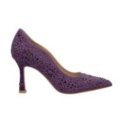 ALMA EN PENA Pumps med strassbeklädnad Purple, Dam