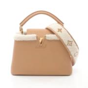 Louis Vuitton Vintage Pre-owned Laeder handvskor Beige, Dam