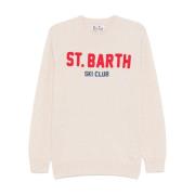 MC2 Saint Barth Beige Ullblandning Logo Tröja Beige, Herr