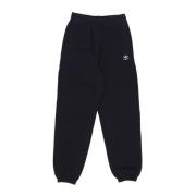 Adidas Svarta Fleece Sweatpants med Elastisk Midja Black, Dam