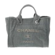 Chanel Vintage Pre-owned Tyg chanel-vskor Blue, Dam