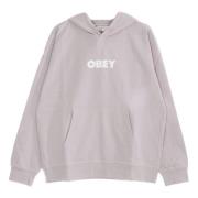 Obey Lätt Huva Tröja Bold Premium Fransk Terry Lila Beige, Herr