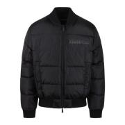 Dsquared2 Nylon Vadderad Bomberjacka Fw24 Black, Herr